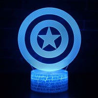 Lampe 3D Bouclier de Captain America