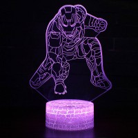 Lampe 3D Iron Man accroupi