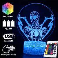 Lampe 3D Iron Spider caractéristiques