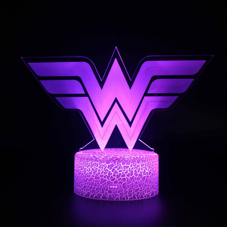 Lampe 3D Wonder Woman logo
