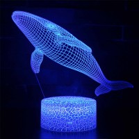 Lampe 3D Baleine Bleue
