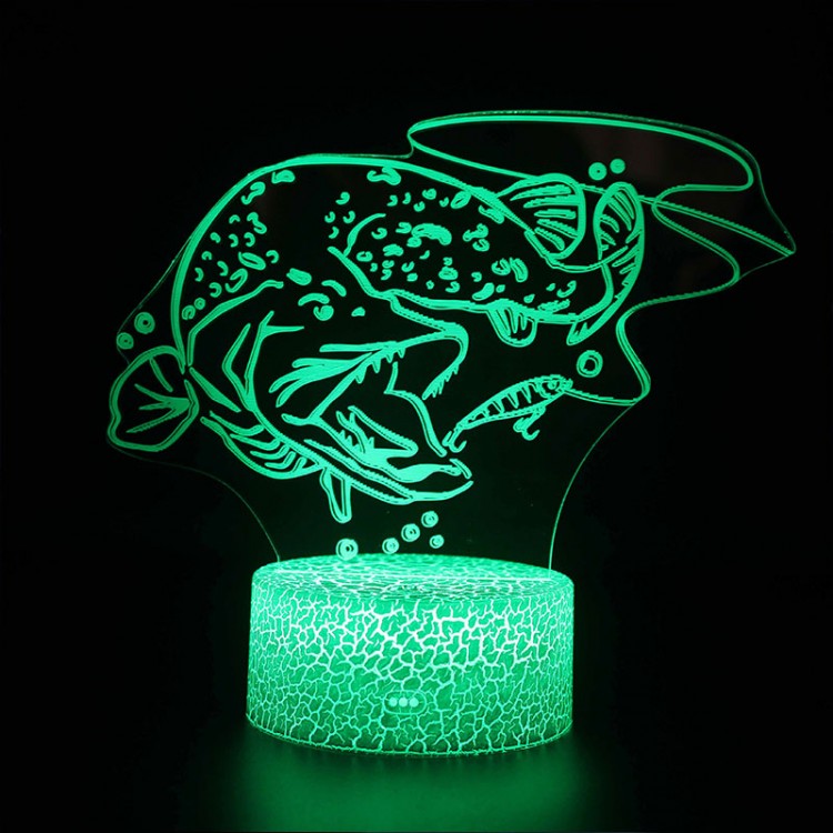 Lampe 3D poisson Brochet