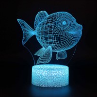 Lampe 3D Poisson Drôle