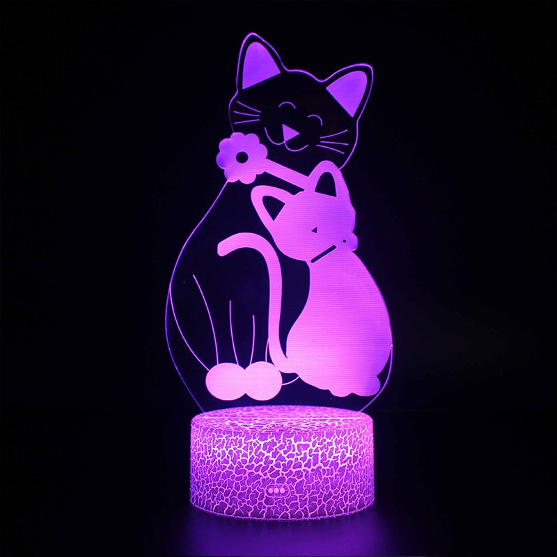 Boutique Lampes 3D Lampe 3D de Chats amoureux