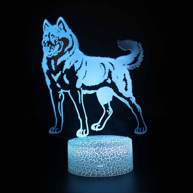 Lampe 3D Chien Husky