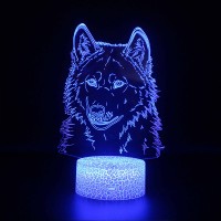 Lampe 3D Chien-Loup