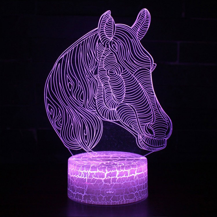 Lampe 3D Tête de Cheval
