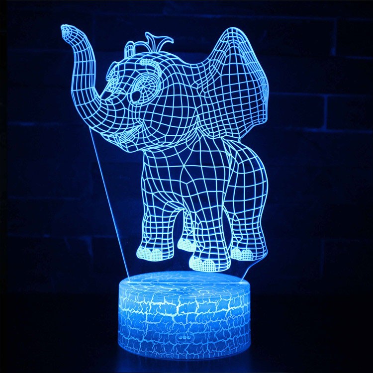 Lampe 3D Éléphant Bébé