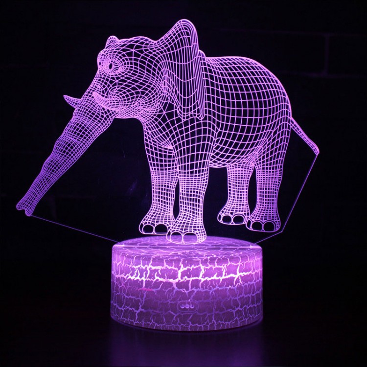 Lampe 3D Éléphant Drôle