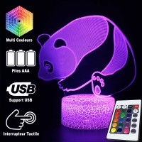 Lampe 3D Panda télécommande et caractéristiques