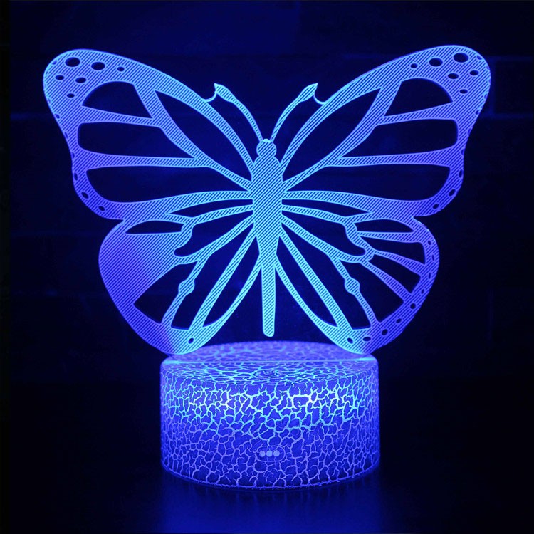 Lampe 3D Papillon nature