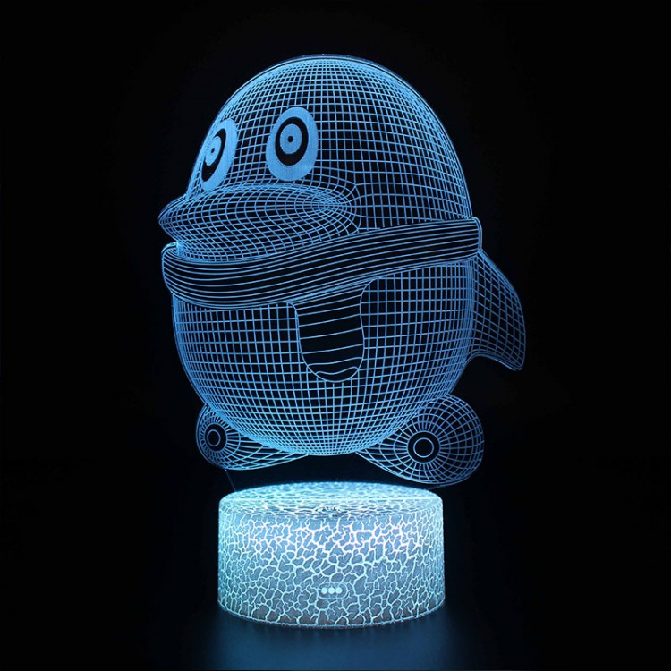 Lampe 3D Pingouin rigolo