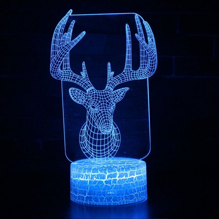 Lampe 3D Tête de Cerf