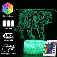 Lampe 3D Tigre télécommande et caractéristiques
