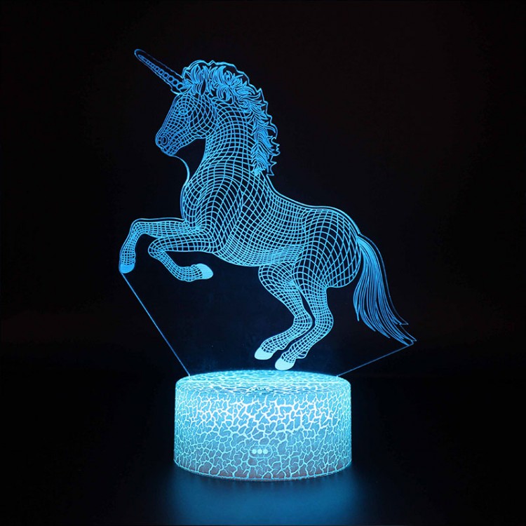 Lampe licorne LED 3D