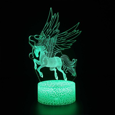 Lampe 3D LED Licorne majestueuse - Comptoir des Lampes