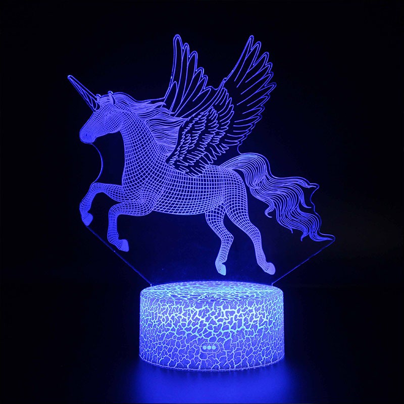 Lampe LED 3D Licorne Adulte – Le Génie de la Lampe 3D