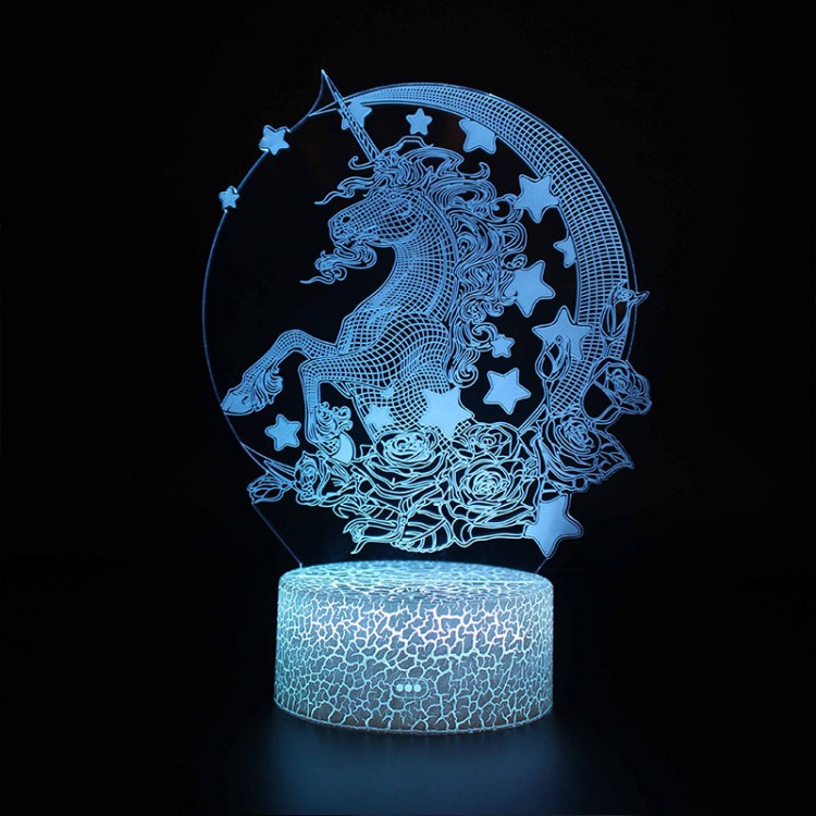 Lampe 3D Licorne Magique