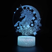 Lampe 3D Licorne Magique