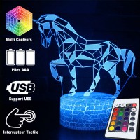 Lampe 3D Licorne Design télécommande et caractéristiques