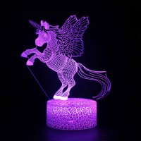 Lampe 3D Licorne Poney Cabrée