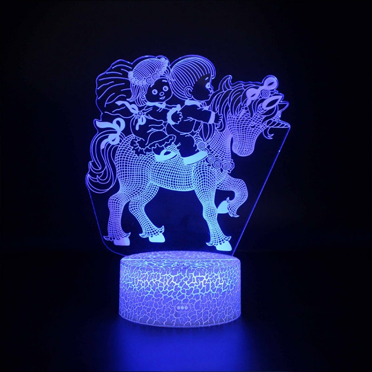 Lampe 3D Licorne Poney Enfants