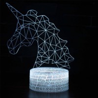 Lampe 3D Licorne Tête
