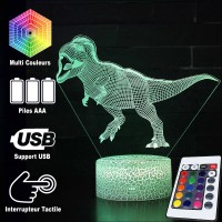 Lampe 3D Dinosaure Allosaure qui crie télécommande et caractéristiques
