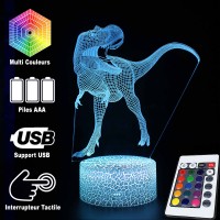 Lampe 3D Dinosaure Allosaure qui fait peur télécommande et caractéristiques