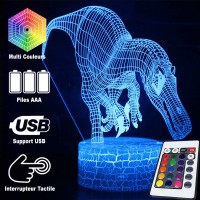 Lampe 3D Dinosaure Baryonyx télécommande et caractéristiques