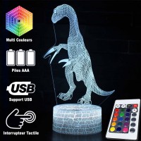 Lampe 3D Dinosaure Coelophysis télécommande et caractéristiques