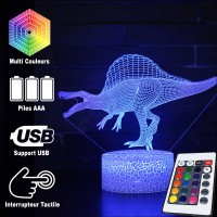Lampe 3D Dinosaure Spinosaure Crie télécommande et caractéristiques