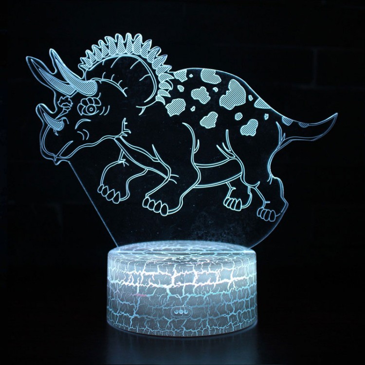 Lampe 3D Dinosaure Tricératops Gentil
