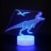 Lampe 3D Dinosaure Tyrannosaure et Ptérodactyle