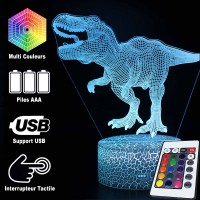 Lampe 3D Dinosaure Tyrannosaure qui crie télécommande et caractéristiques