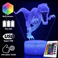 Lampe 3D Dinosaure Tyrannosaure qui fait peur télécommande et caractéristiques