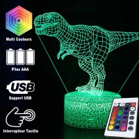 Lampe 3D Dinosaure Tyrex télécommande et caractéristiques