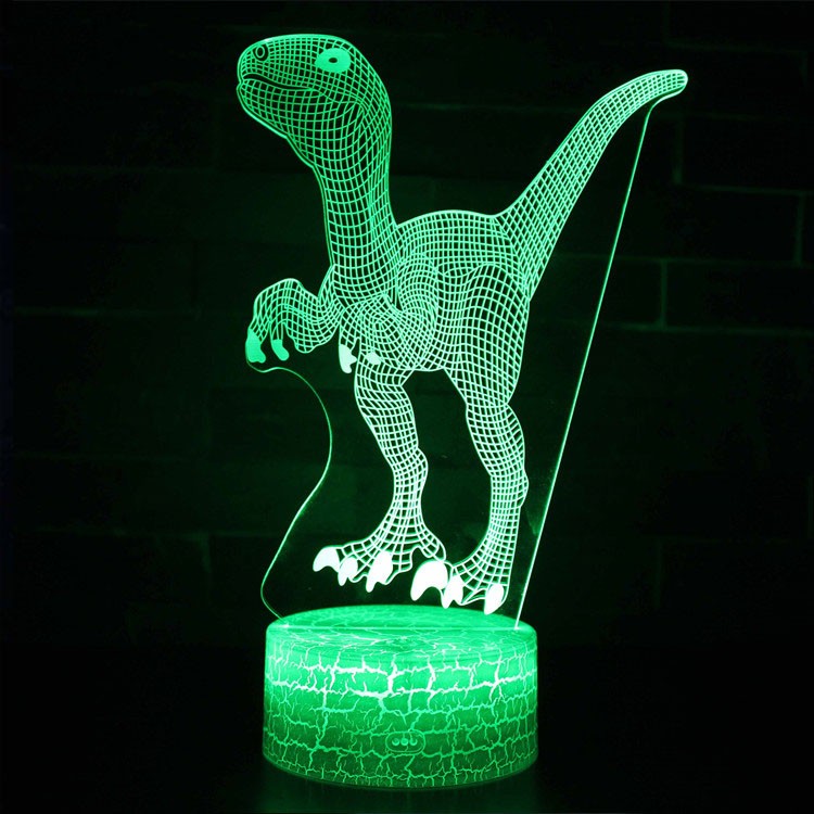 Lampe 3D Dinosaure Vélociraptor