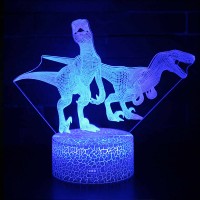 Lampe 3D Dinosaure Vélociraptors