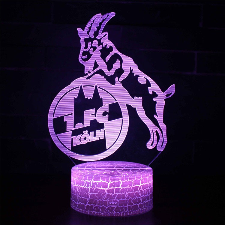 Lampe 3D Football 1.FC Cologne logo