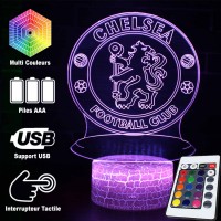 Lampe 3D Football Chelsea télécommande et caractéristiques