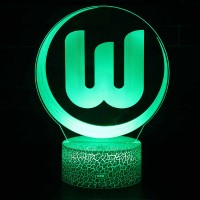 Lampe 3D Football VfL Wolfsburg logo