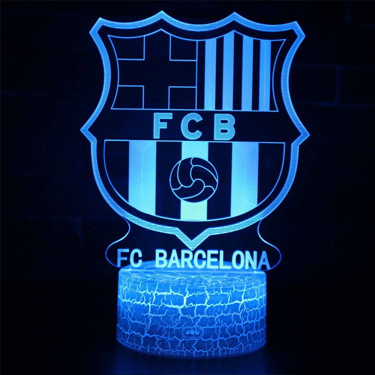 Lampe 3D Football FC Barcelone logo