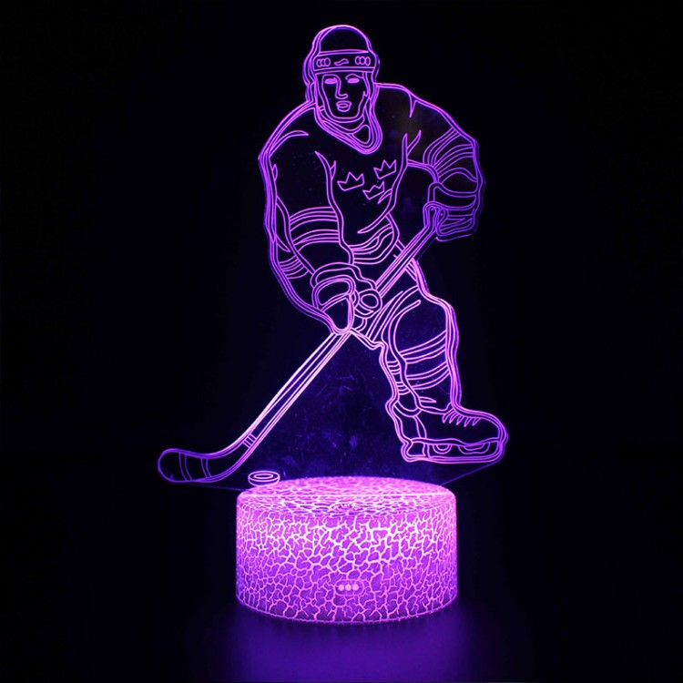Lampe 3D LED d'un joueur de Hockey
