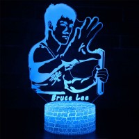 Lampe 3D LED de Bruce Lee