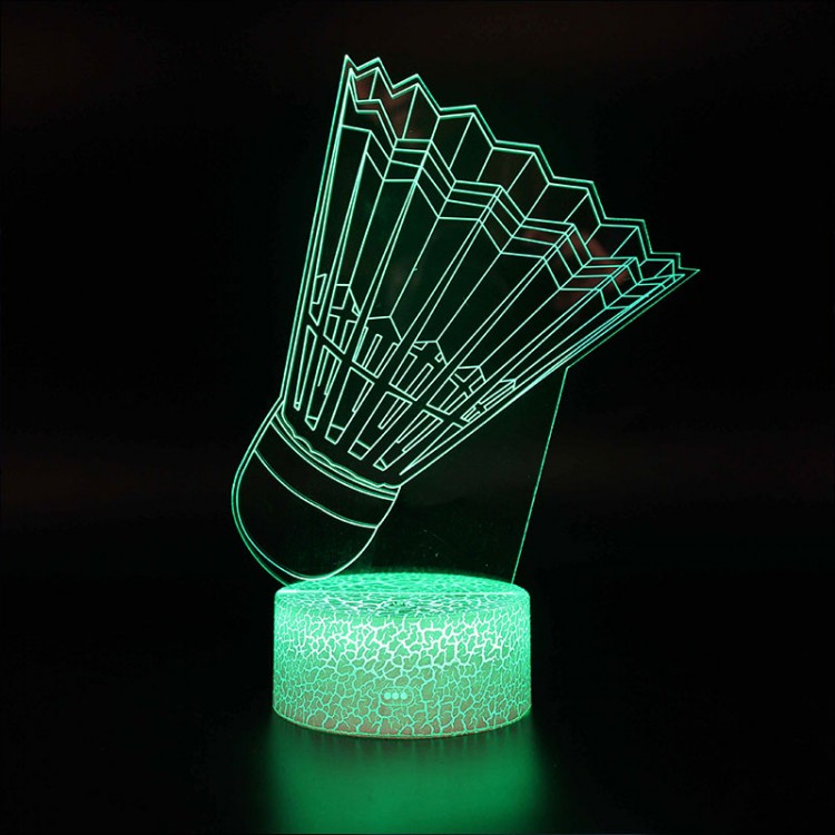 Lampe 3D LED Volant de Badminton