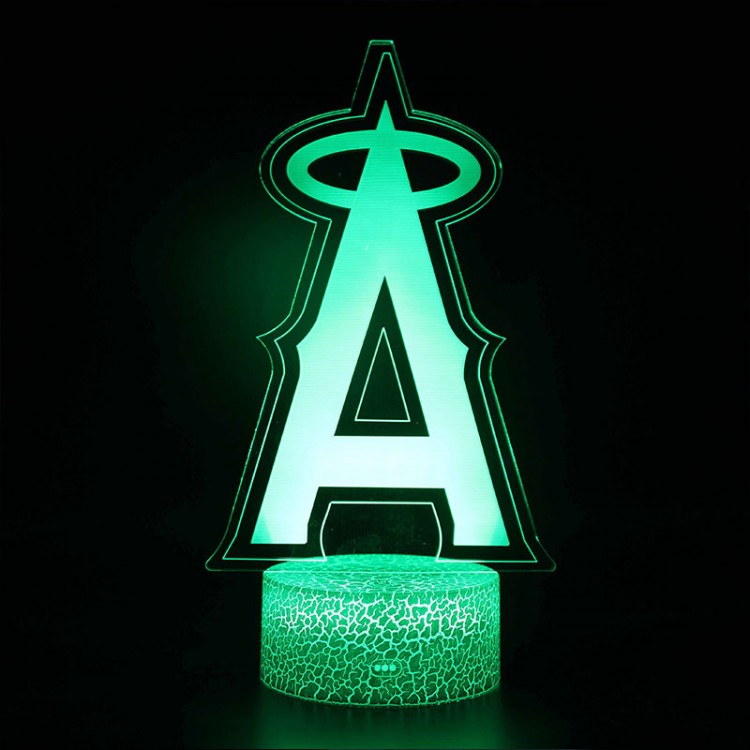 Lampe 3D LED Baseball Logo Angels de Los Angeles