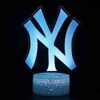 Lampe 3D LED Baseball Logo Yankees de New-York