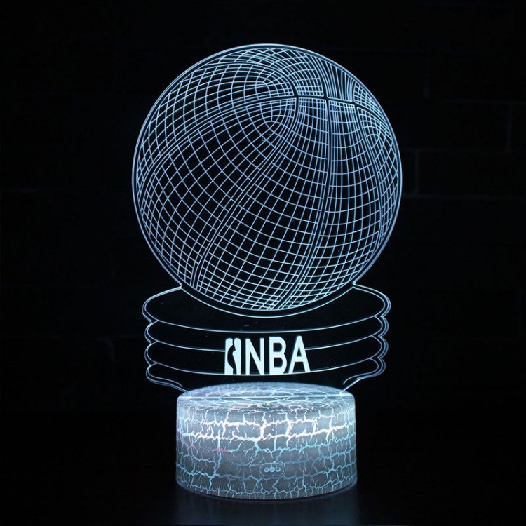 Lampe 3D LED Basket Logo NBA