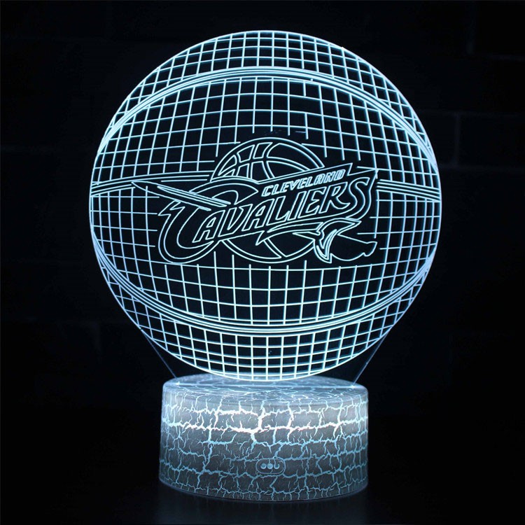 Lampe 3D LED Basketball Logo Cavaliers de Cleveland